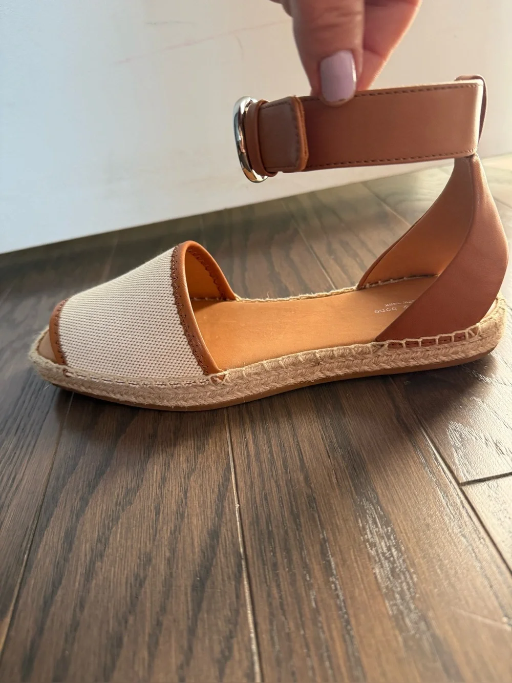 RAG & BONE Anteros Leather Espadrille Flats Size EU 36.5, US 6.5